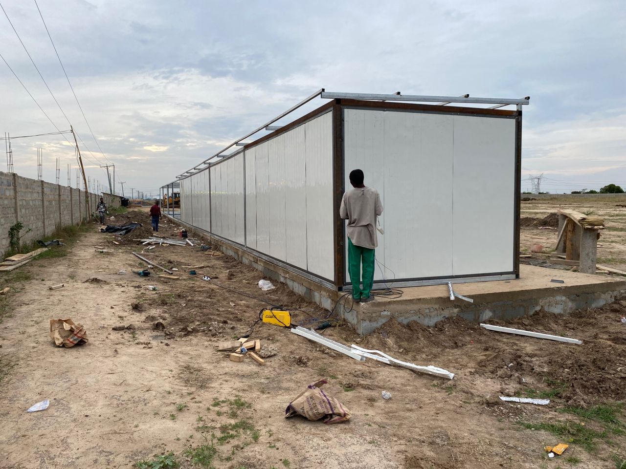Prefabricated container homes and offices in Tsopoli, Ghana
